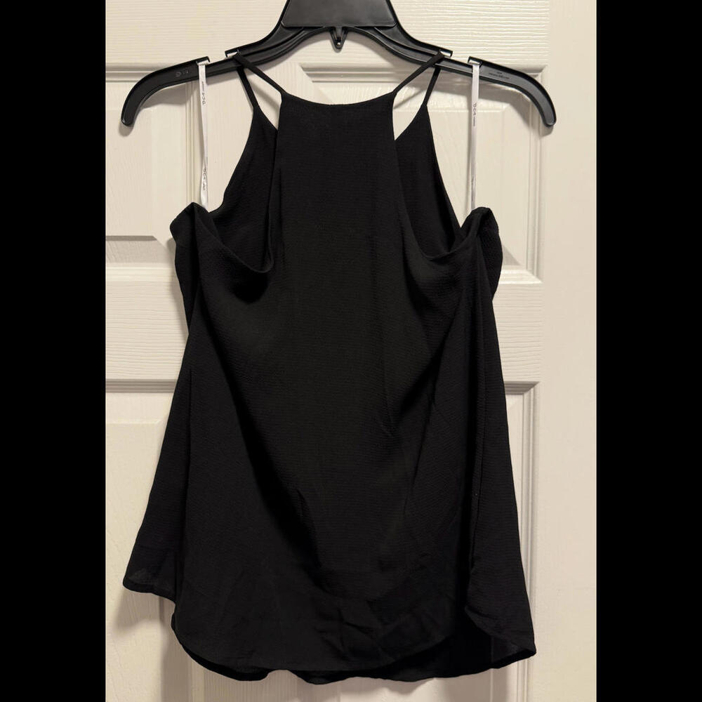 Dna Couture Black High-Neck Tank Top Minimalist Elegance